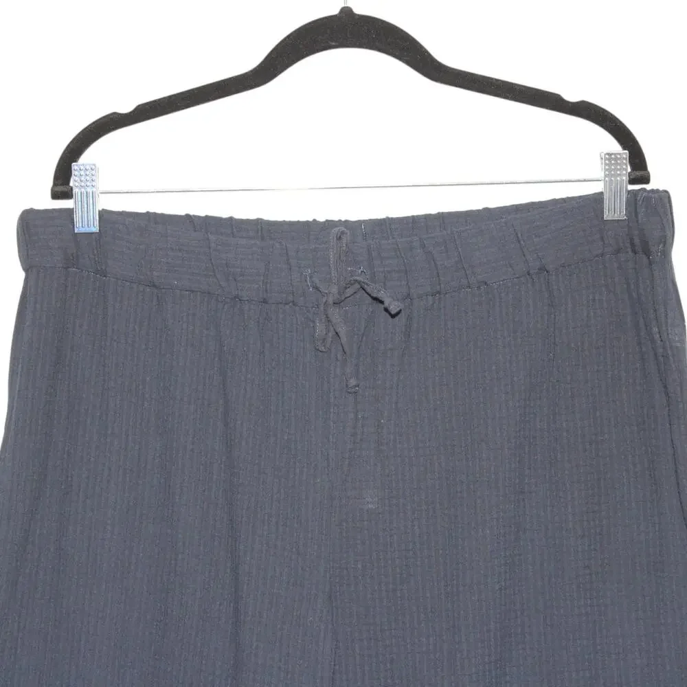 J. Crew 100% Cotton Cropped Pants Size XL Navy Blue NWT